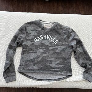 League Gray Camo Sweatshirt with Nashville Print Small